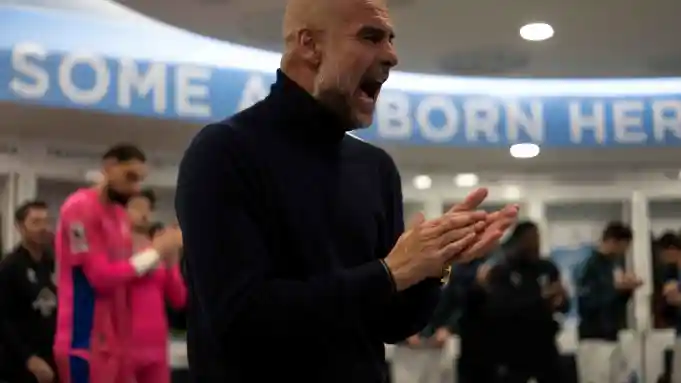 Pep Guardiola no documentário A Beautiful Obsession, da Amazon