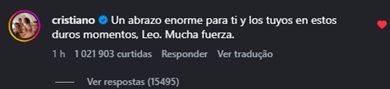 Comentário Cristiano Ronaldo