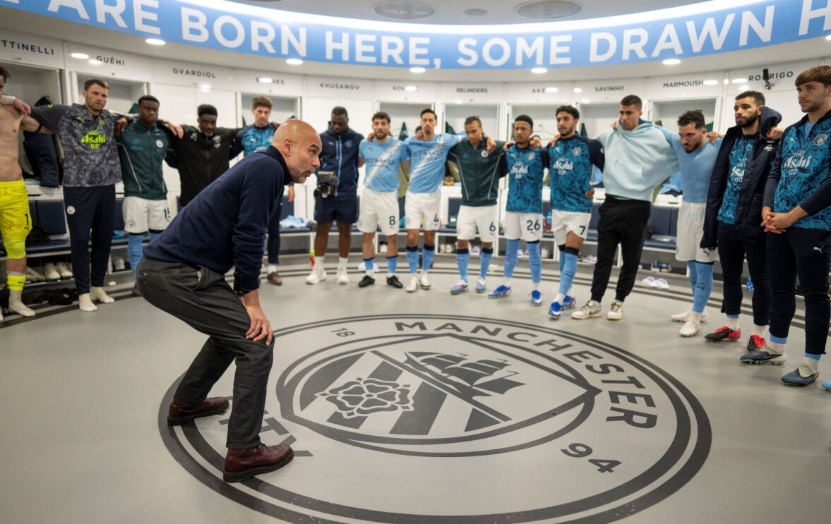 Pep Guardiola no documentário A Beautiful Obsession, da Amazon