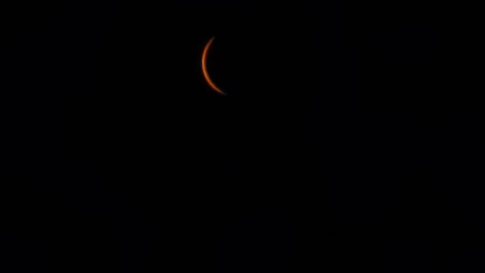 Eclipse solar total visto de Portugal nesta quarta-feira (12) - Foto: Leitor BNews