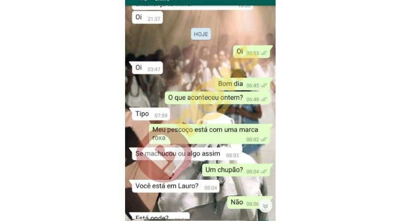 CONVERSA ENTRE A ESTUDANTE E O ADVOGADO