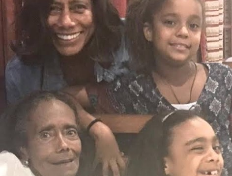 Glória Maria e as filhas baianas | Reprodução/Redes sociais