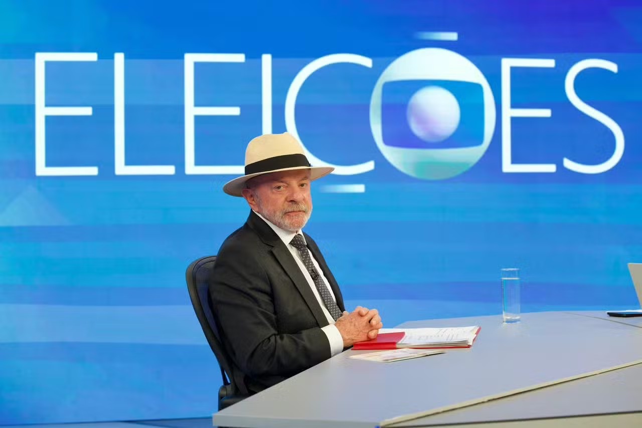 Lula durante sabatina na TV Globo