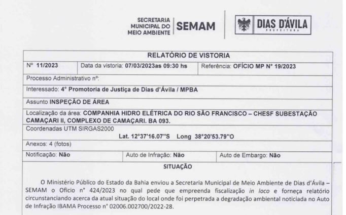 Laudo - Prefeitura de Dias D'Ávila