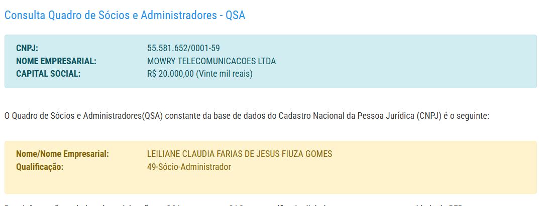 Base de dados da Receita Federal 