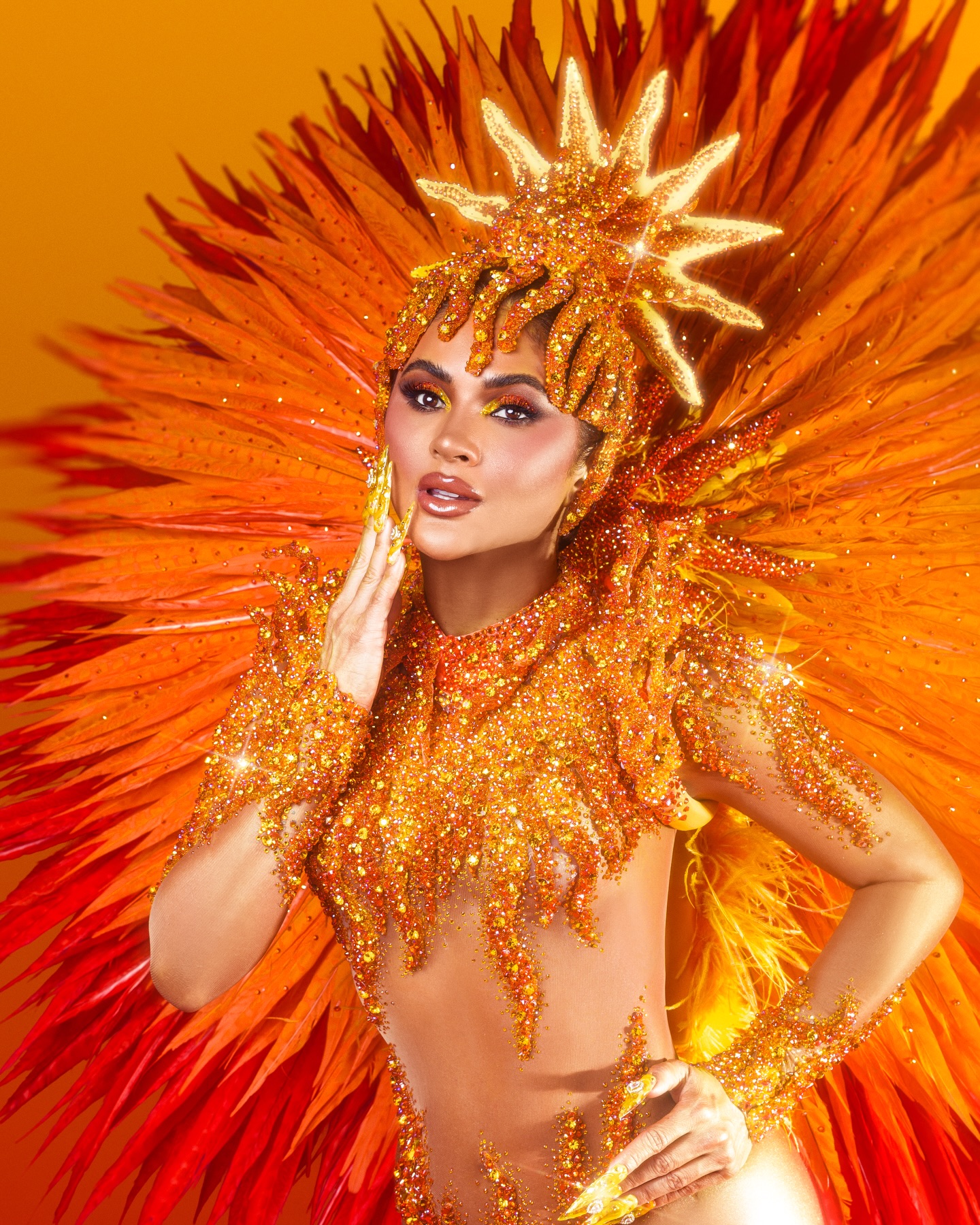 Mileide Mihaile como rainha de bateria da Unidos da Tijuca