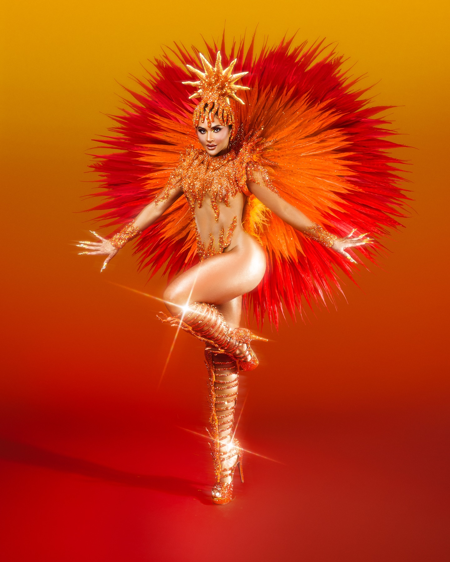 Mileide Mihaile como rainha de bateria da Unidos da Tijuca