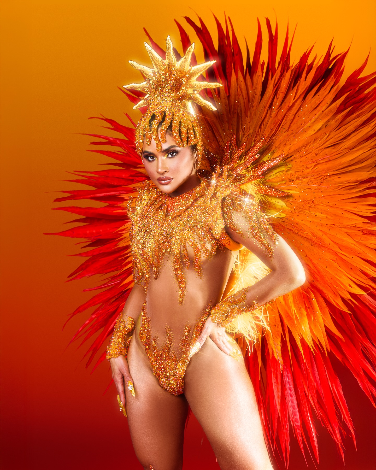 Mileide Mihaile como rainha de bateria da Unidos da Tijuca