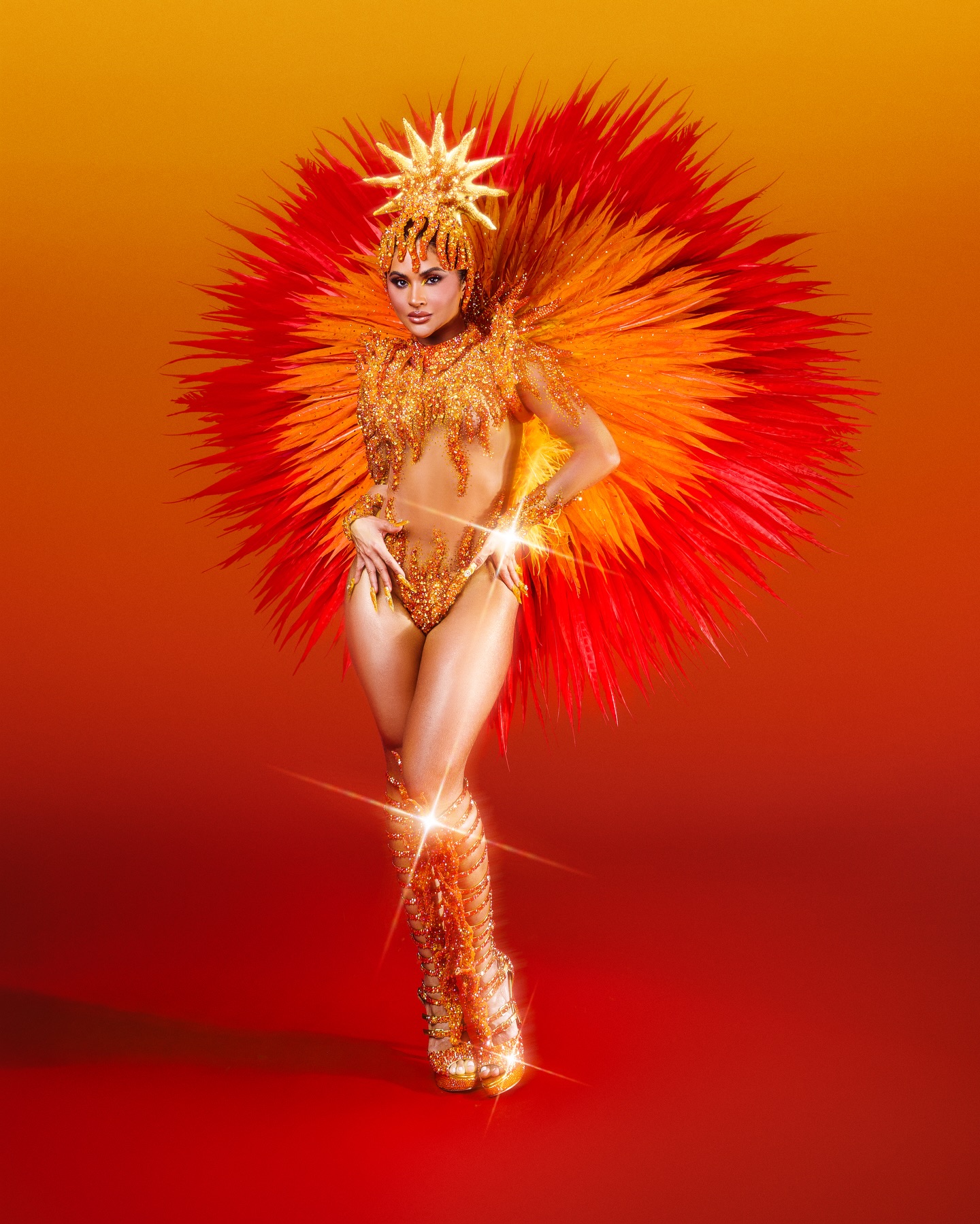 Mileide Mihaile como rainha de bateria da Unidos da Tijuca