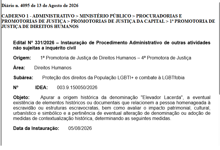 Ação do MPBA