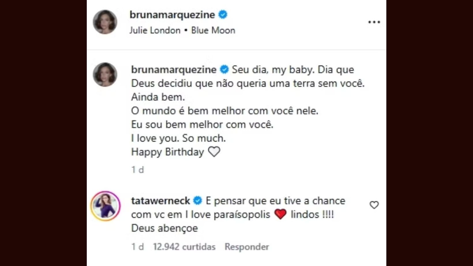 Comentário Tatá Werneck 