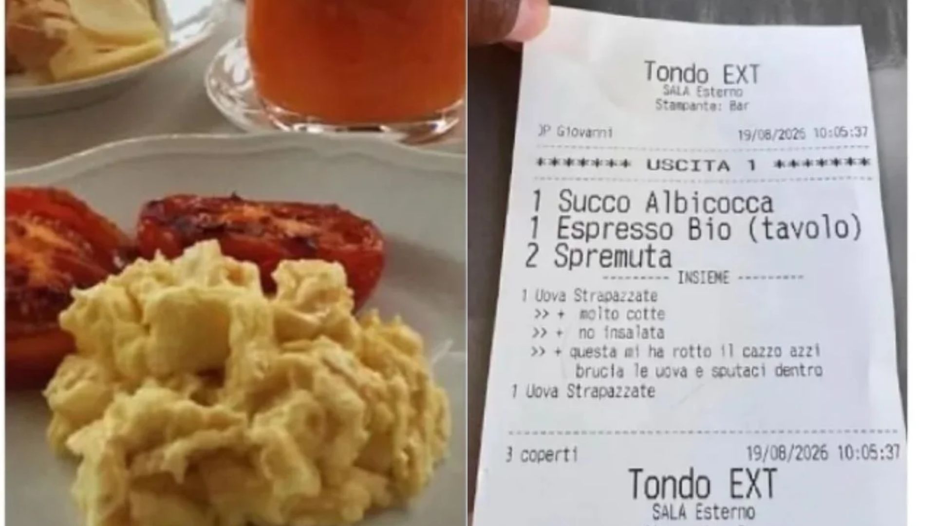 Turista brasileira encontra ameaça inesperada em conta de restaurante: "Cuspa neles"