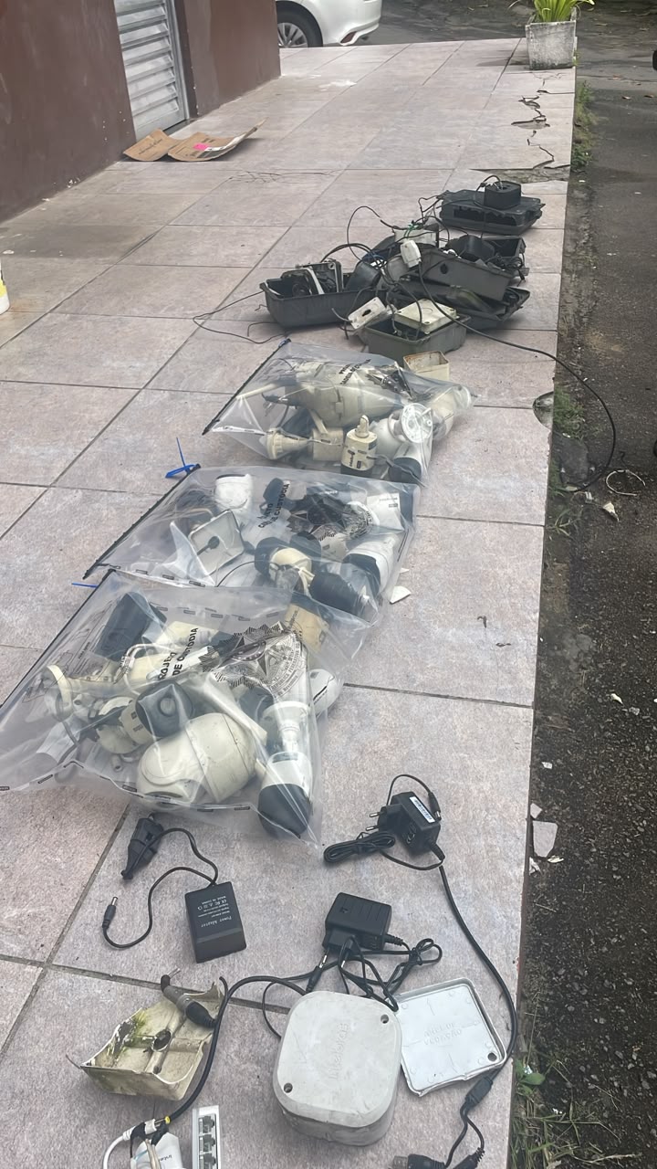 Materiais apreendidos em Cajazeiras