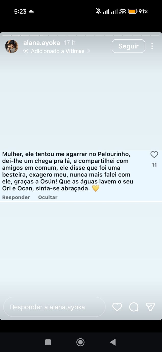 Relato de vitimas 
