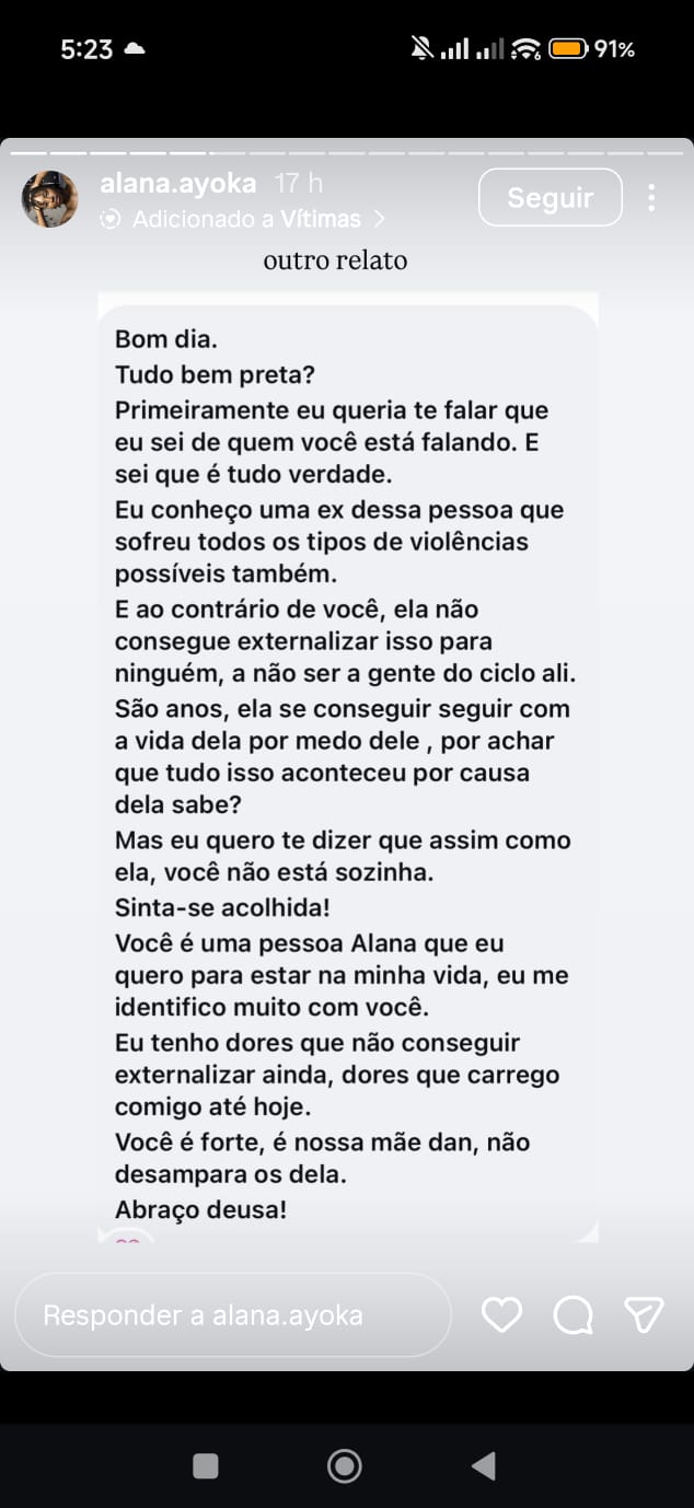 Relato de vitimas 