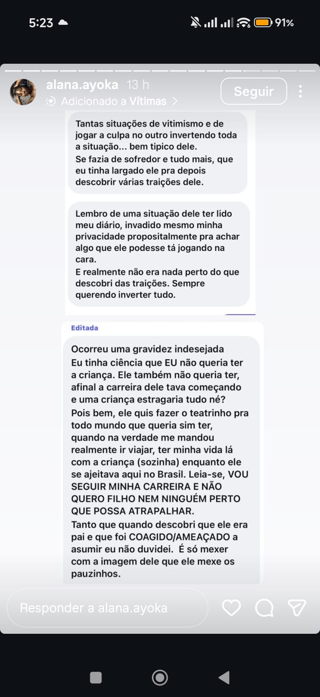 Relato de vitimas 