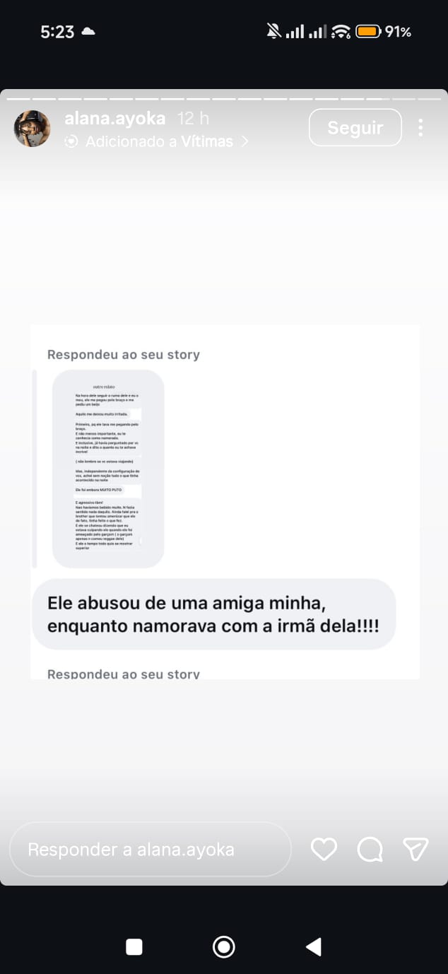 Relato de vitimas 