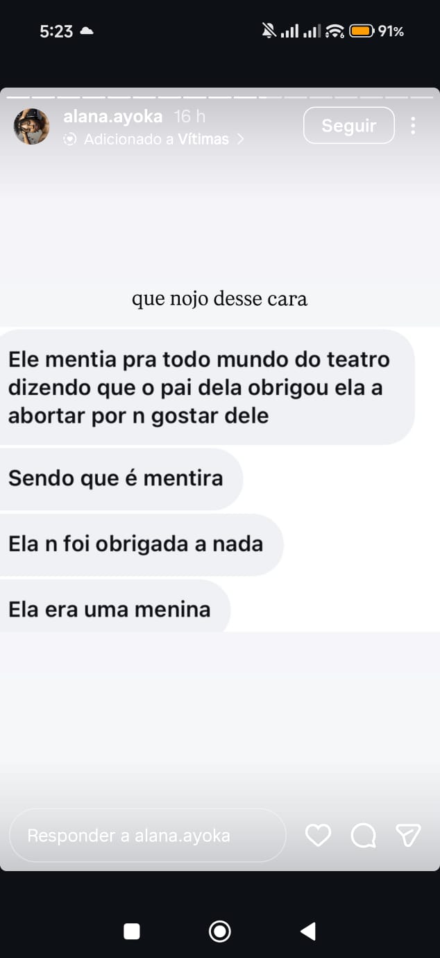 Relato de vitimas 