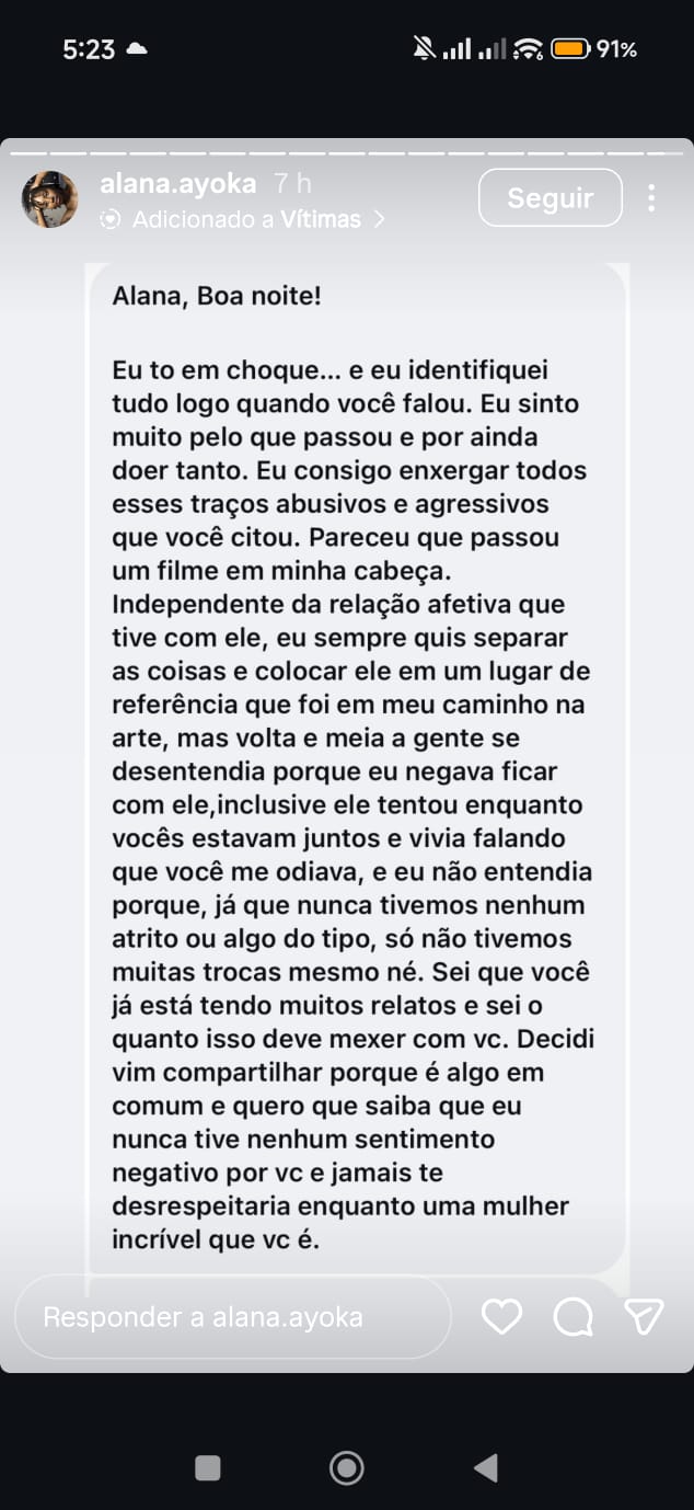 Relato de vitimas 