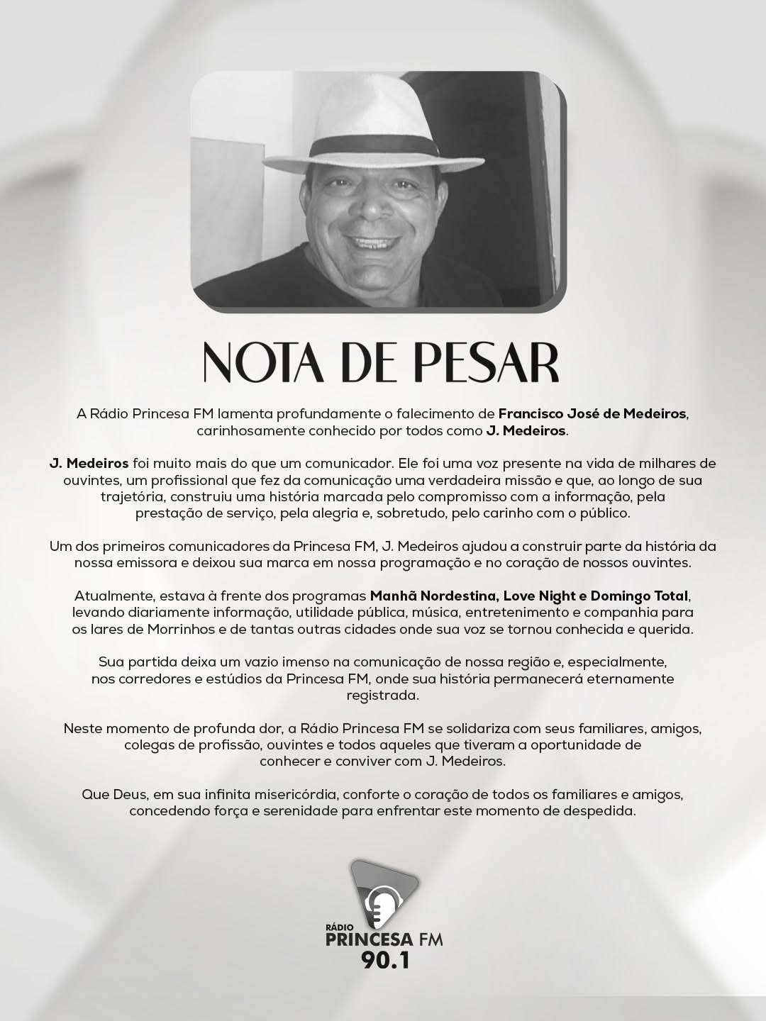 NOTA DE PESAR
