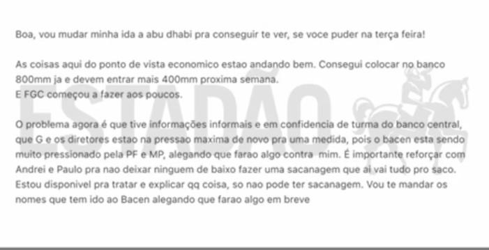 Vorcaro pediu a Alexandre de Moraes para ‘segurar’ PF e travar investigação, indicam mensagens | Reprodução