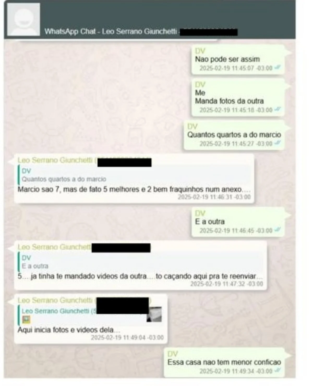 Mensagens encontradas pela PF no celular de Vorcaro