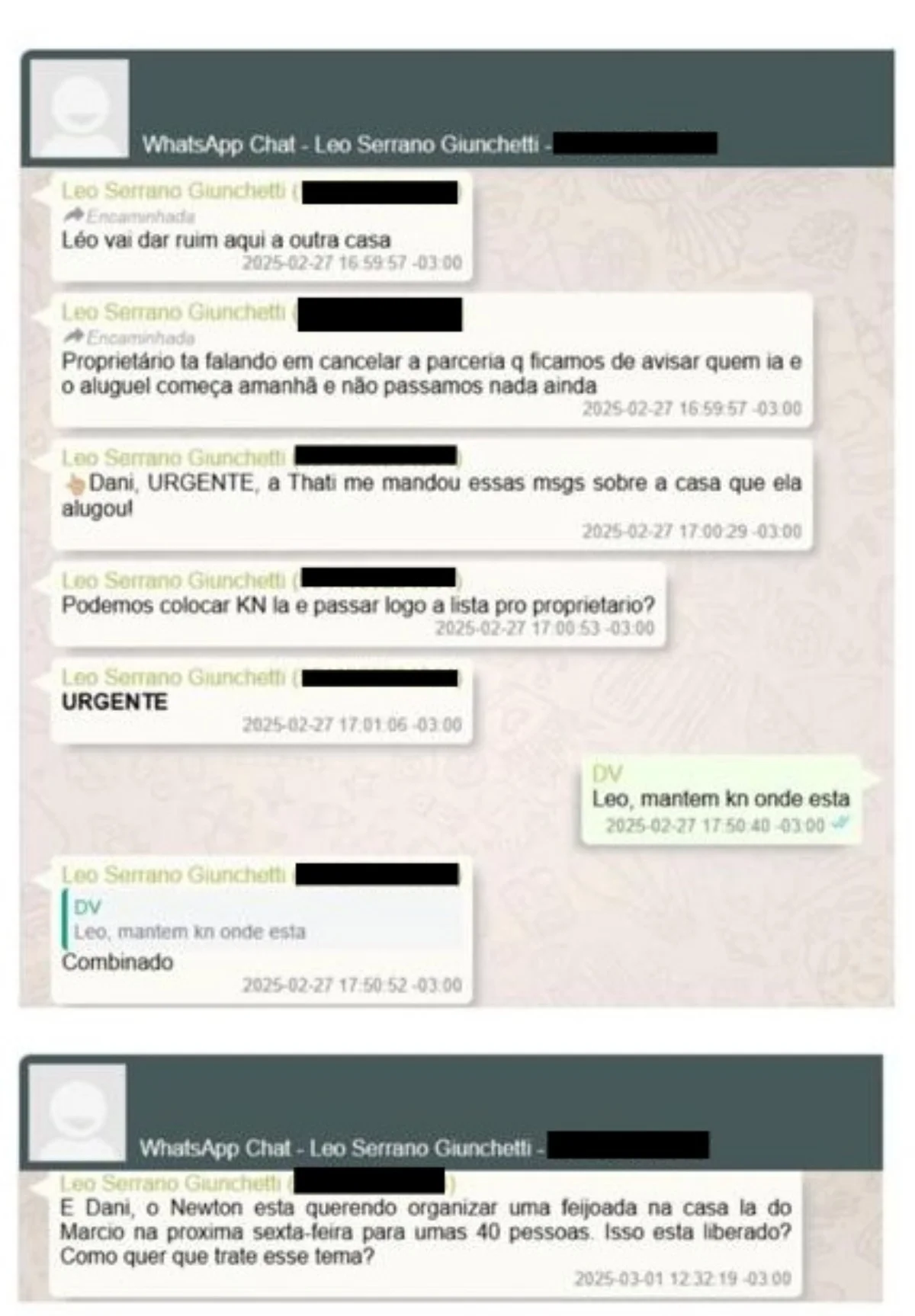 Mensagens encontradas pela PF no celular de Vorcaro