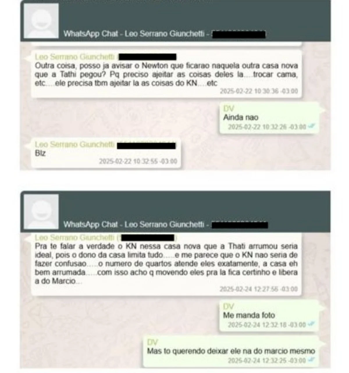 Mensagens encontradas pela PF no celular de Vorcaro
