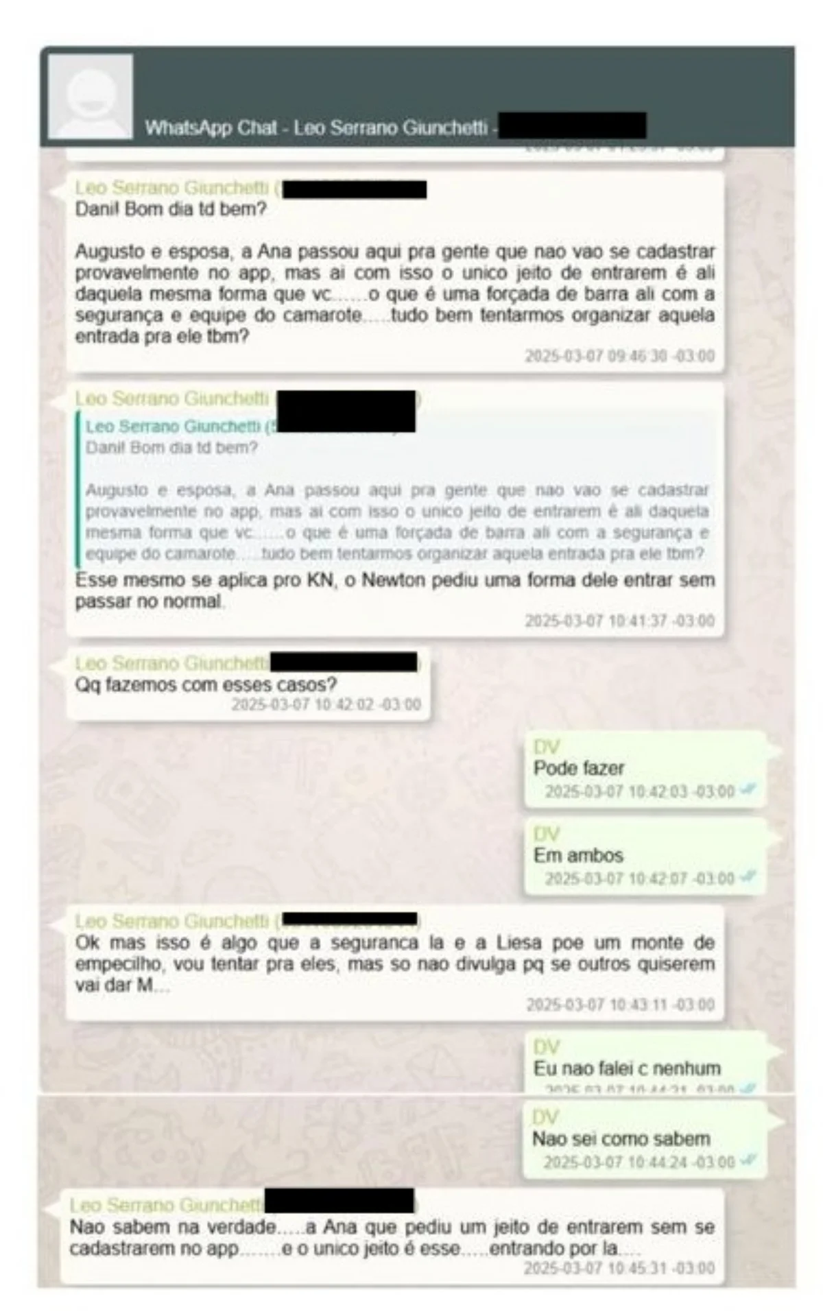 Mensagens encontradas pela PF no celular de Vorcaro