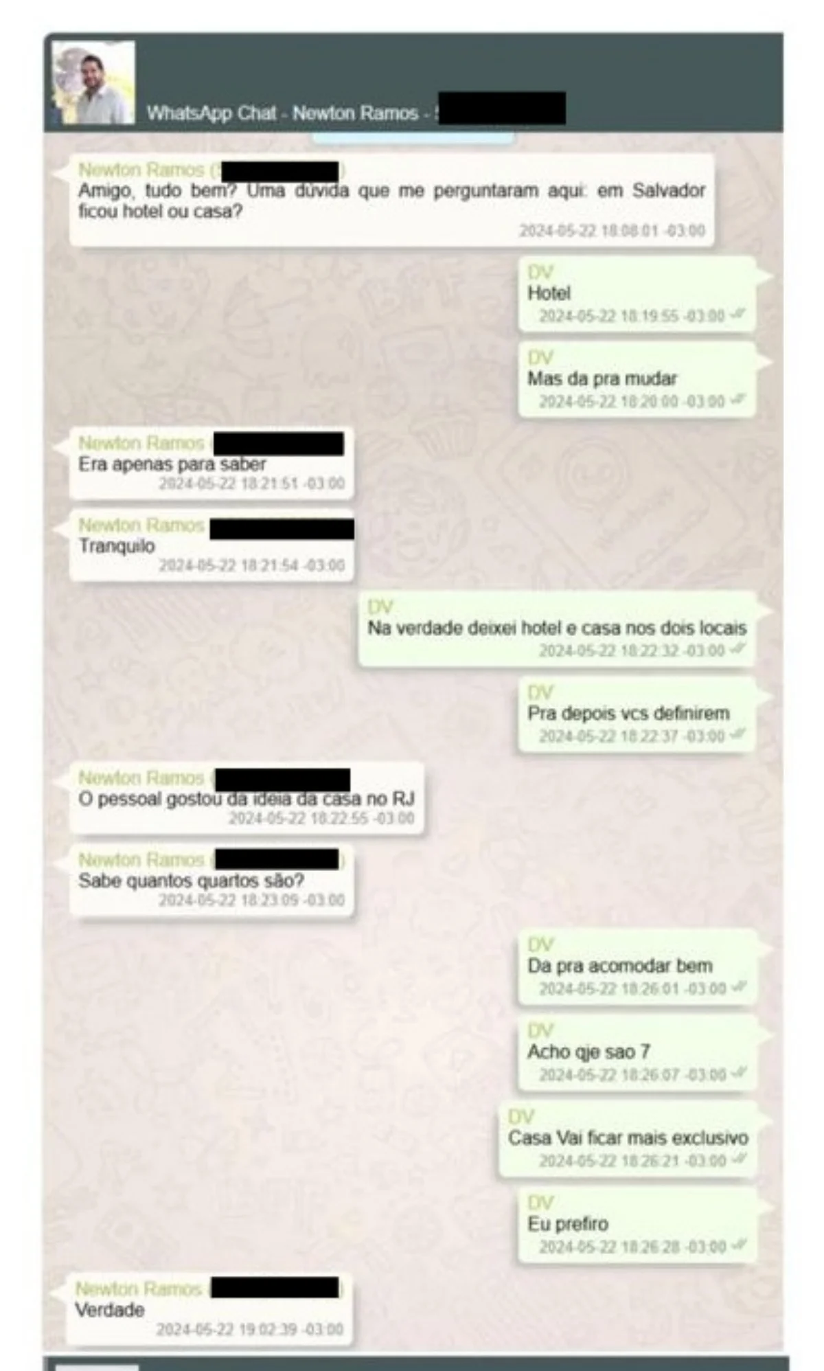 Mensagens encontradas pela PF no celular de Vorcaro