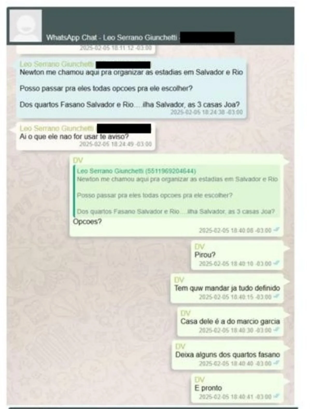Mensagens encontradas pela PF no celular de Vorcaro