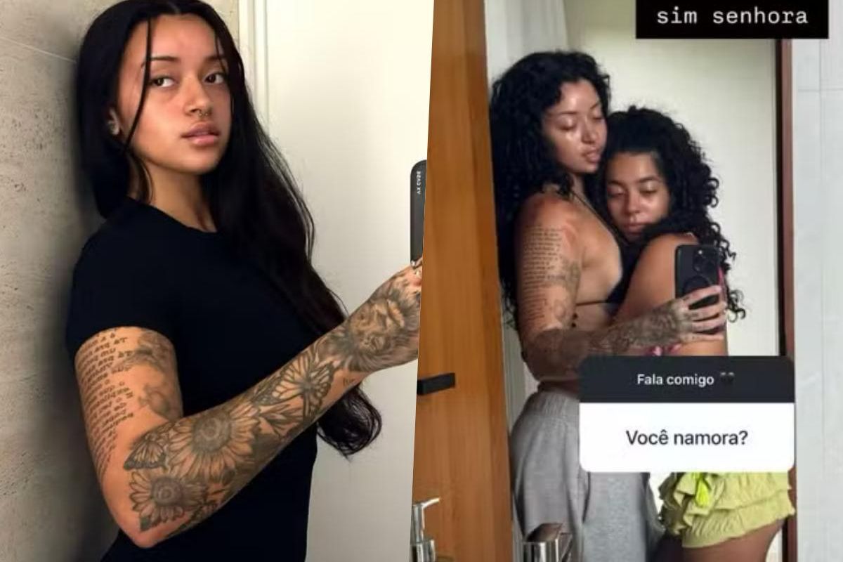 Foto da filha de Xanddy abraçada com a namorada