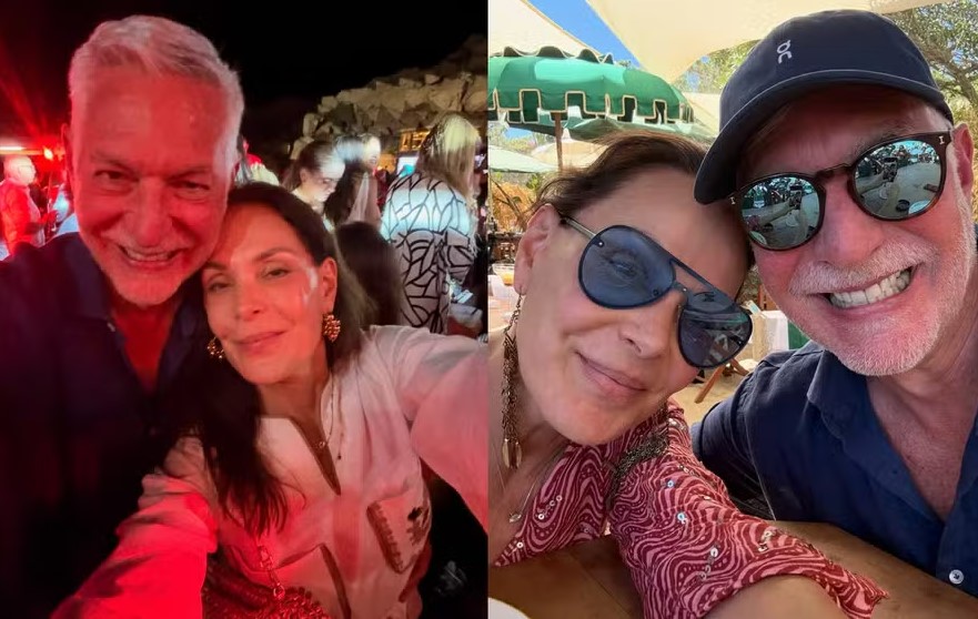Carolina Ferraz posa com homem misterioso em viagem e levanta rumores de novo amor