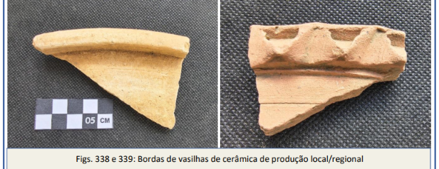 Vestígios históricos encontrados nas escavações da futura Estação Campo Grande | Foto: relatório CTB 