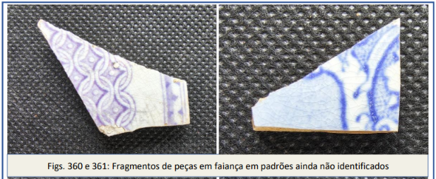 Vestígios históricos encontrados nas escavações da futura Estação Campo Grande | Foto: relatório CTB 
