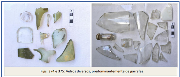 Vestígios históricos encontrados nas escavações da futura Estação Campo Grande | Foto: relatório CTB 
