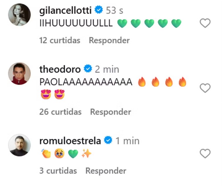 Famosos celebram Paolla Oliveira como rainha de bateria da Imperatriz Leopoldinense