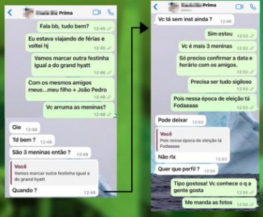 Prints de conversas