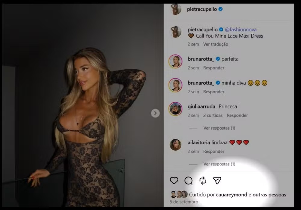 Conheça Pietra Cupello, affair de Cauã Reymond 23 anos mais nova que o ator