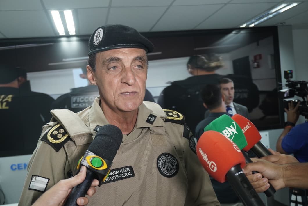 Coronel Magalhães em entrevista coletiva nesta quarta-feira (16) | Foto: Devid Santana/BNews