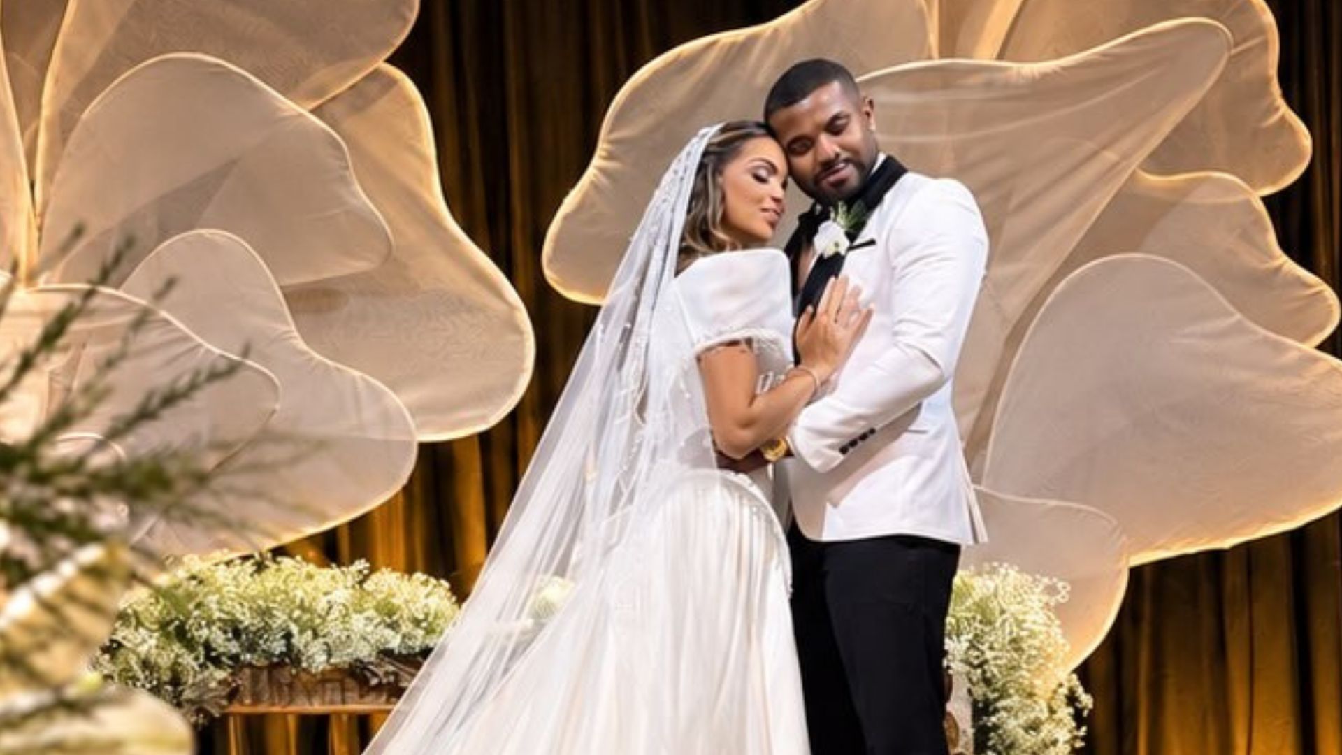 Festa de casamento de Davi Brito e Emilly Araújo teve detalhes luxuosos e momentos que repercutiram nas redes sociais — Foto: Reprodução/Instagram