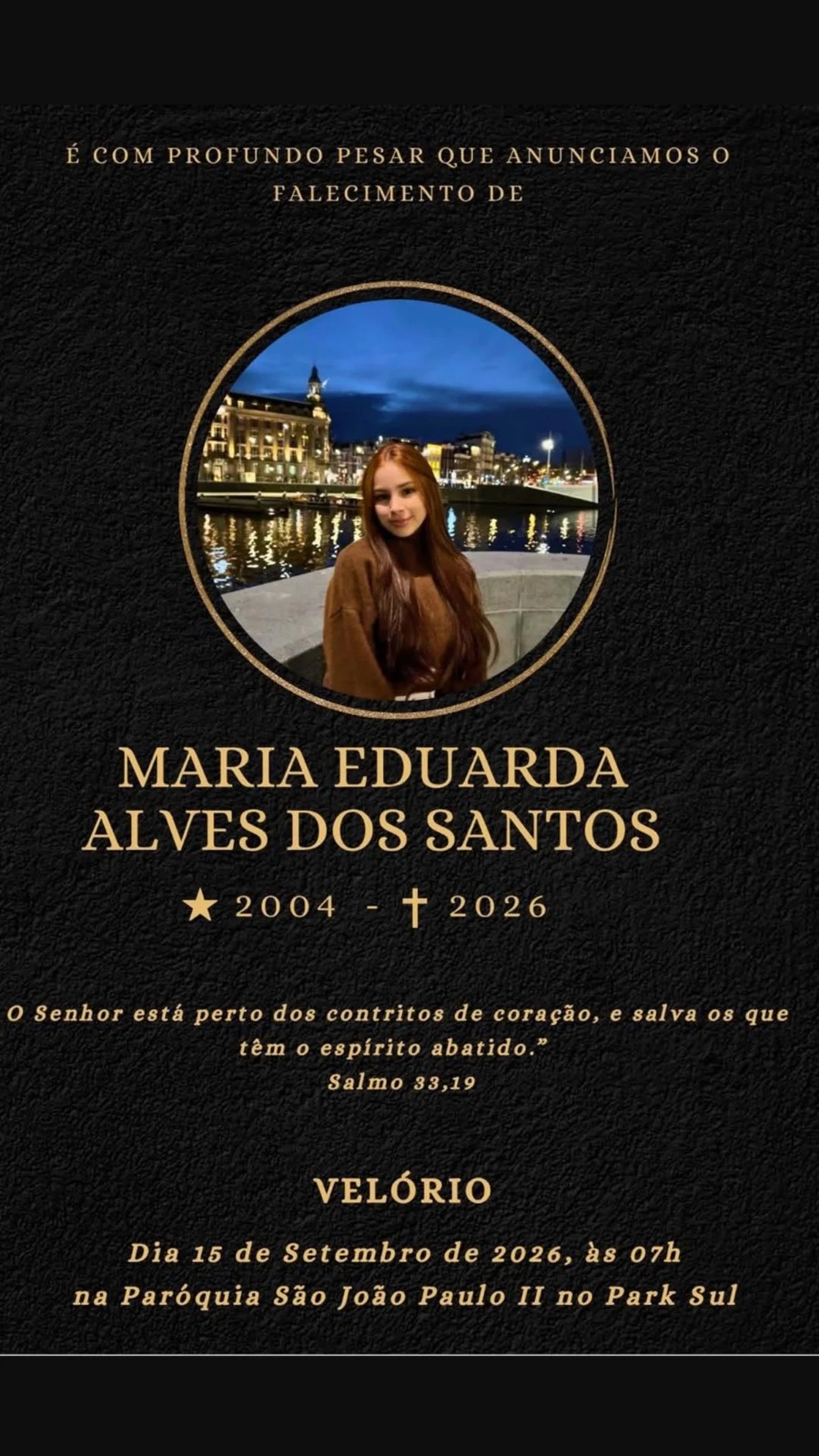 Card morte Duda | Reprodução / Redes Sociais 