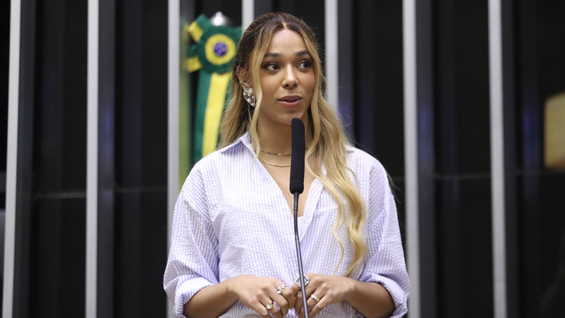 Erika Hilton preside a Comissão de Defesa dos Direitos da Mulher da Câmara dos Deputados, escolha que motivou as primeiras críticas de Ratinho — Foto: Zeca Ribeiro/Câmara dos Deputados
