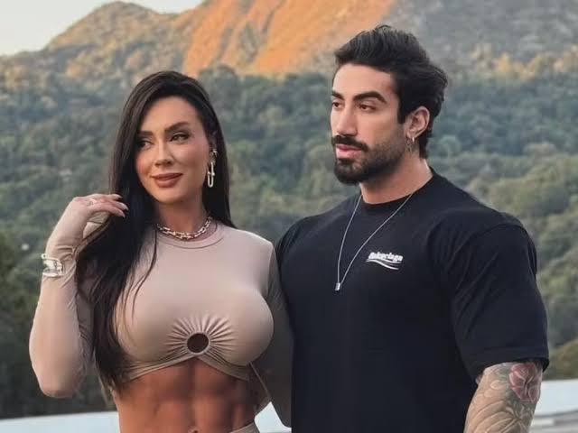 Juju Salimeni  e o noivo Diogo Basaglia