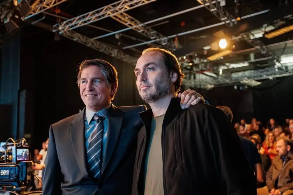 Jim Caviezel e Carlos Bolsonaro