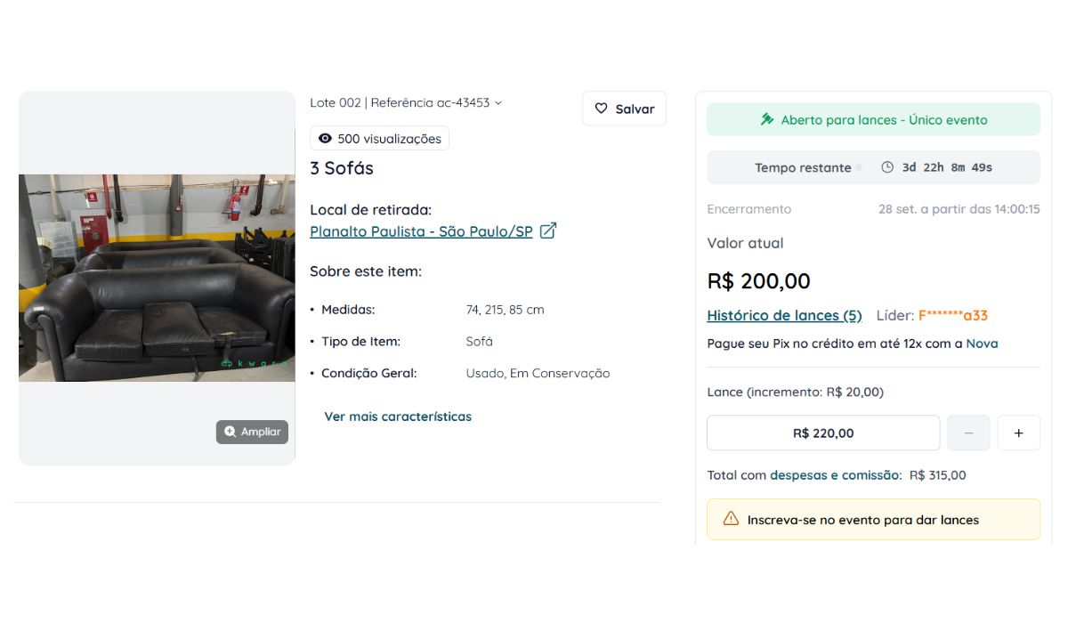 Leilão das Casas Bahia tem TVs por R$ 160 e geladeiras por R$ 600 | Reprodução/Kwara