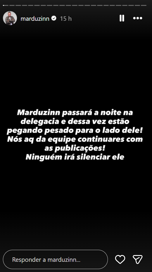 Marduzinn foi preso no Rio de Janeiro após conteúdos envolvendo Maria Alice — Foto: Redes Sociais