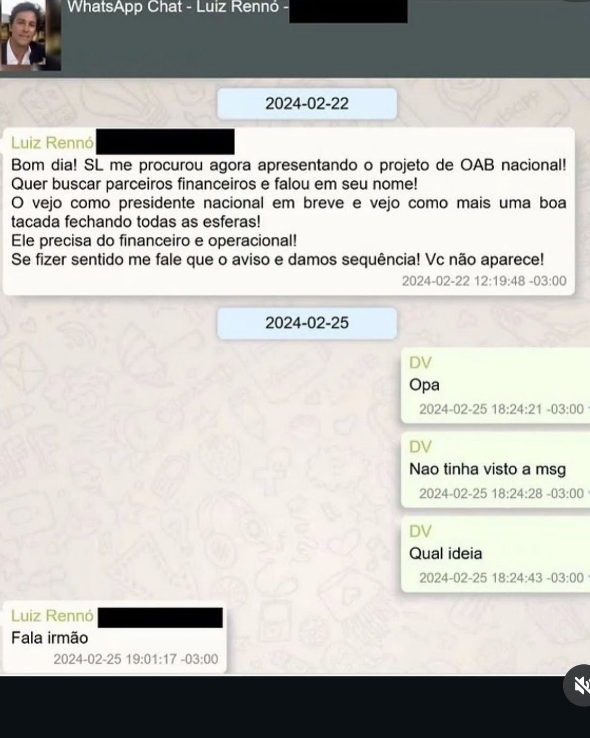 Mensagens de Vorcaro