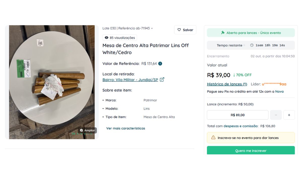 Leilão das Casas Bahia tem TVs por R$ 160 e geladeiras por R$ 600 | Reprodução/Kwara