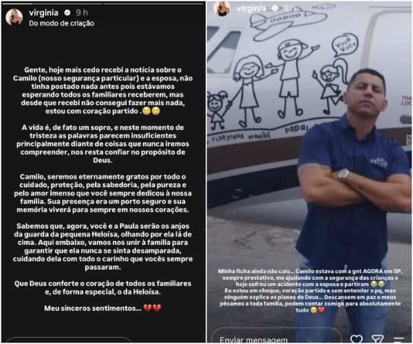 Segurança de Virginia Fonseca morre em acidente e influenciadora lamenta
